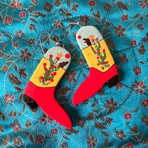 Cowboy Boot Western Earrings